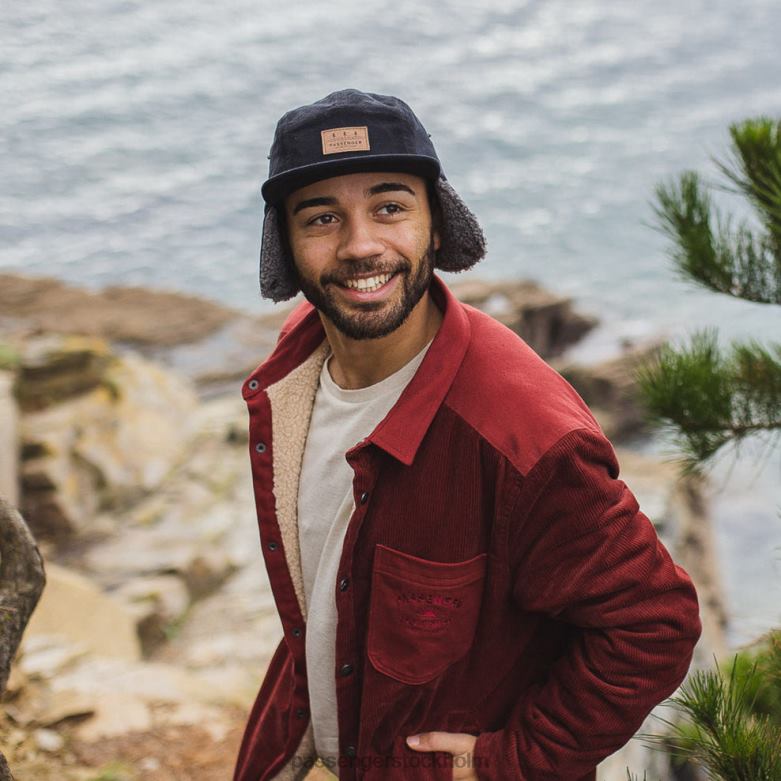 Passenger twill dagtid sherpa fodrad hatt blekt svart D422J462 blekt svart