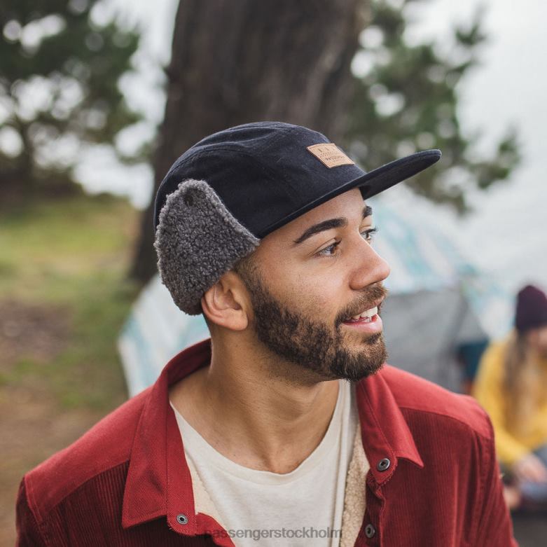 Passenger twill dagtid sherpa fodrad hatt blekt svart D422J462 blekt svart