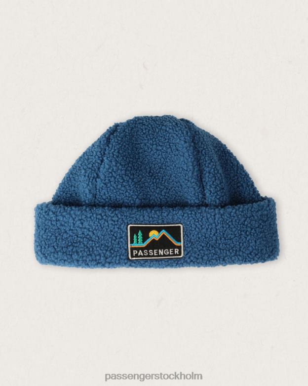 Passenger peak återvunnen sherpa beanie blå stål D422J415 blått stål