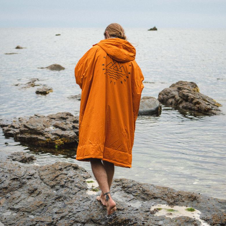 Passenger eskapism återvunnen handduk fodrad byta dräkt sunrise orange D422J21 soluppgång orange