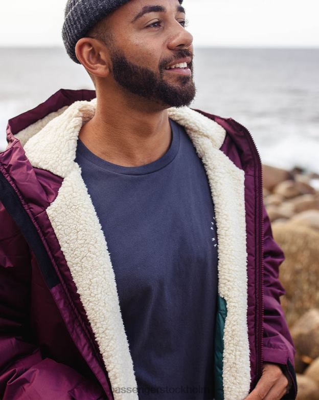 Passenger eskapism återvunnen sherpa fodrad byta mantel vin D422J9 vin