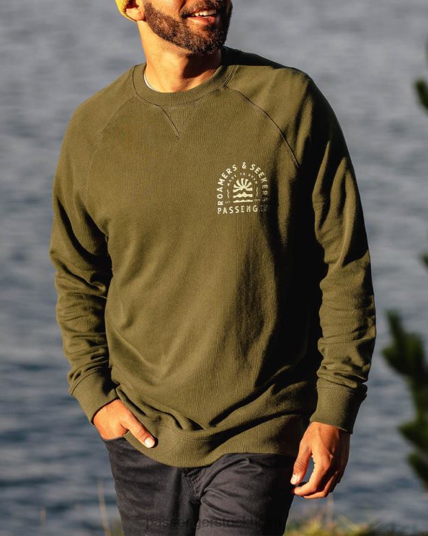 Passenger Evenfall sweatshirt i återvunnen bomull gran D422J93 gran