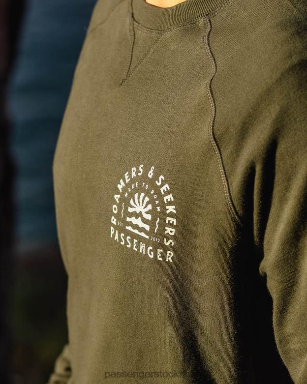 Passenger Evenfall sweatshirt i återvunnen bomull gran D422J93 gran