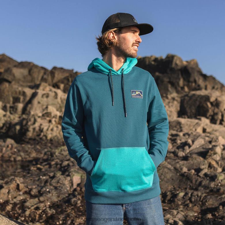 Passenger alp hoodie blå korall D422J125 blå korall
