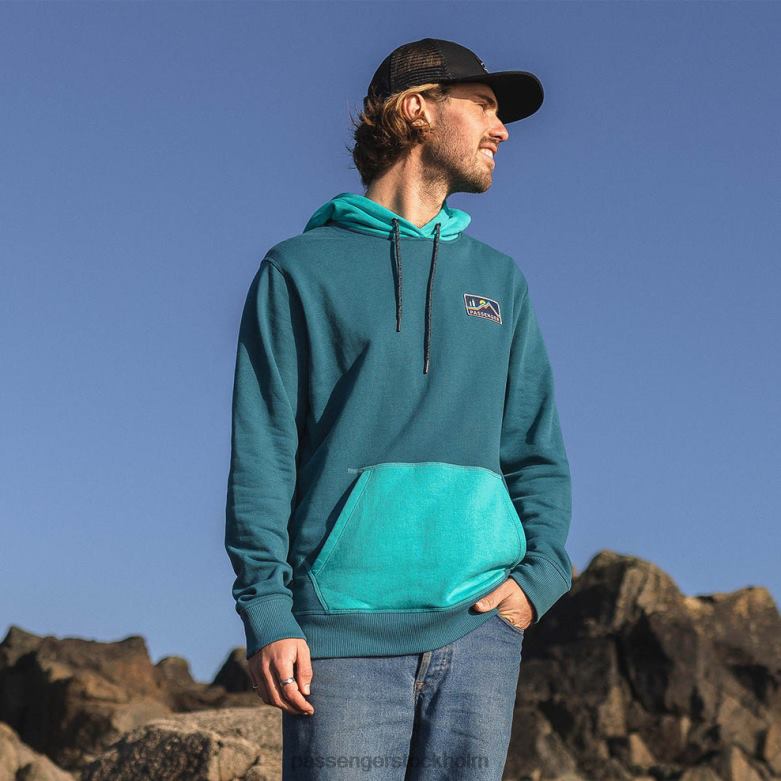 Passenger alp hoodie blå korall D422J125 blå korall