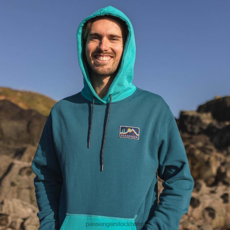 Passenger alp hoodie blå korall D422J125 blå korall