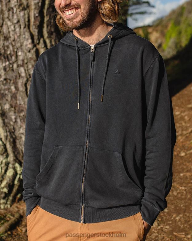 Passenger escape full zip hoodie svart D422J77 svart