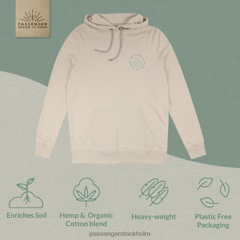 Passenger eskapism hampa hoodie björk D422J140 björk