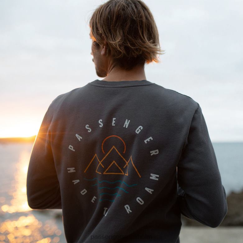 Passenger eskapism återvunnen sweatshirt blekt svart D422J100 blekt svart