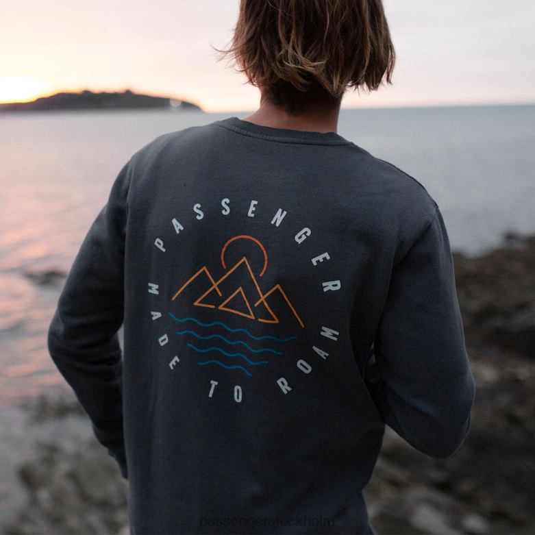 Passenger eskapism återvunnen sweatshirt blekt svart D422J100 blekt svart