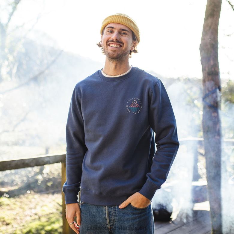 Passenger eskapism återvunnen sweatshirt mörk denim D422J150 mörk denim