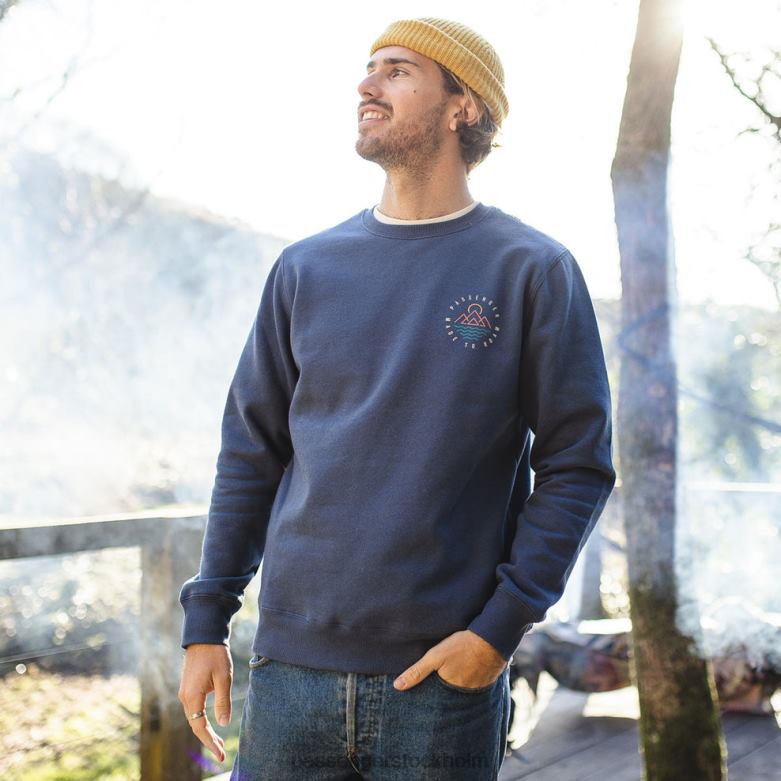 Passenger eskapism återvunnen sweatshirt mörk denim D422J150 mörk denim