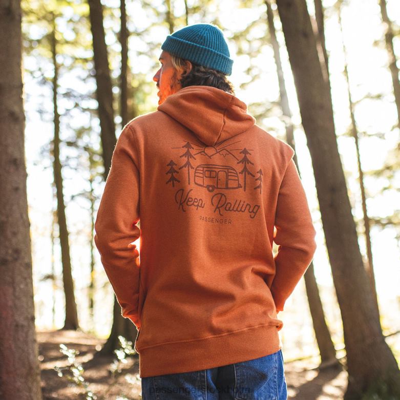 Passenger fortsätt rulla återvunnen hoodie picante marl D422J128 picante märgel