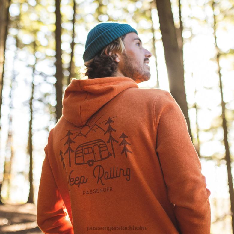 Passenger fortsätt rulla återvunnen hoodie picante marl D422J128 picante märgel