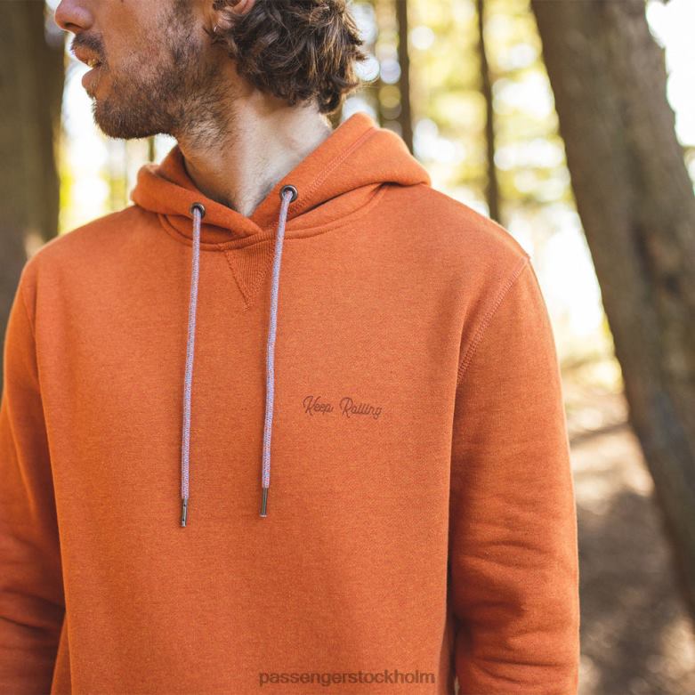 Passenger fortsätt rulla återvunnen hoodie picante marl D422J128 picante märgel