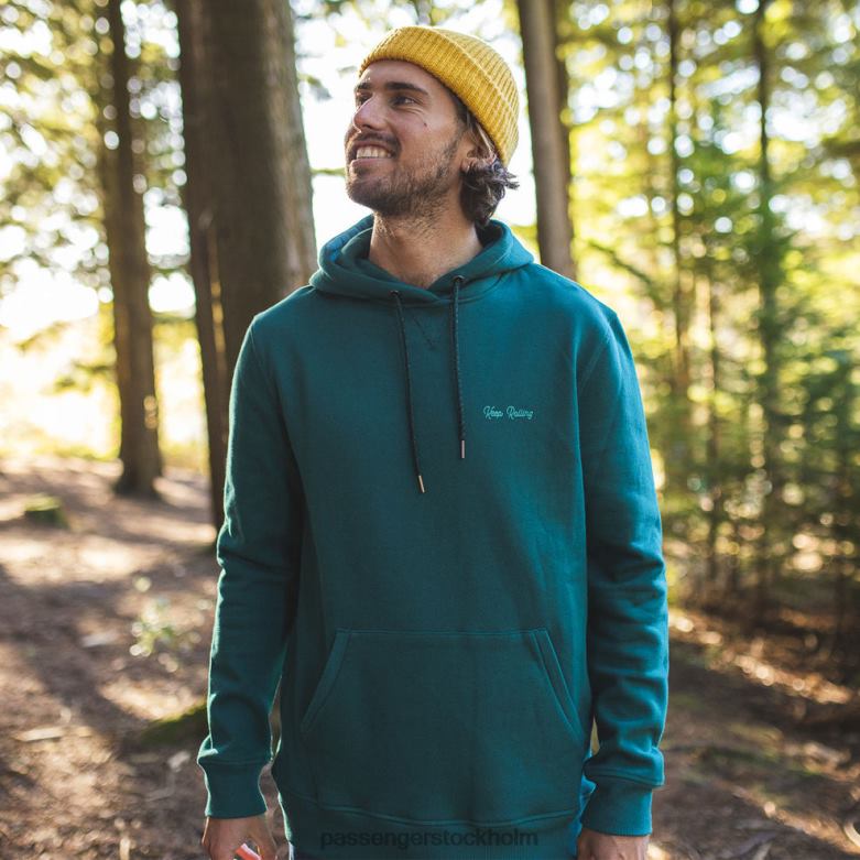 Passenger fortsätt rulla återvunnen hoodie stormgrön D422J127 stormgrönt