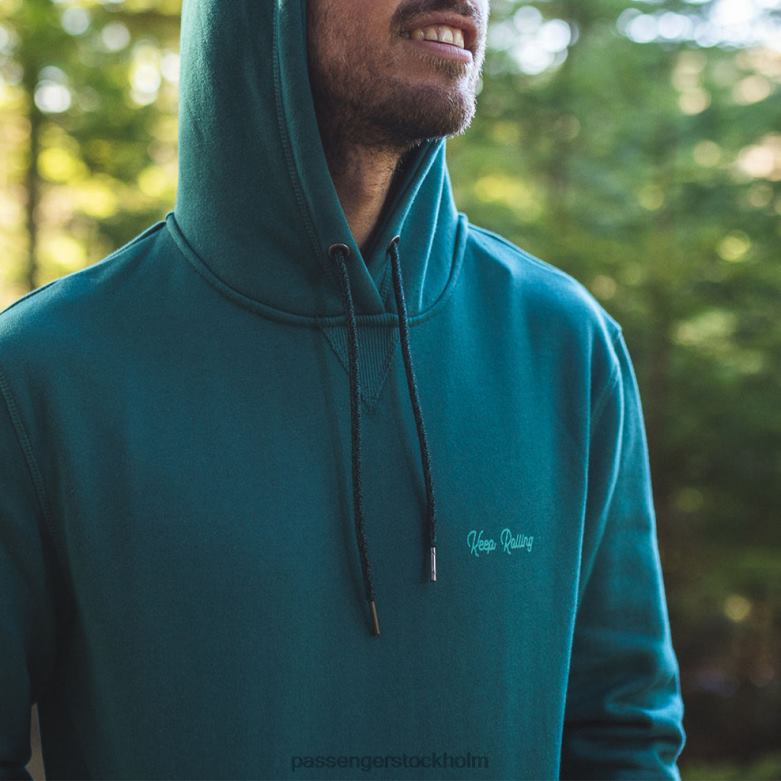 Passenger fortsätt rulla återvunnen hoodie stormgrön D422J127 stormgrönt