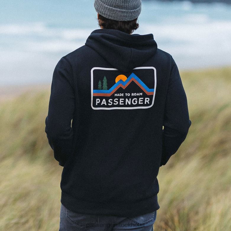 Passenger gjord för att ströva omkring återvunnen hoodie blekt svart D422J96 blekt svart