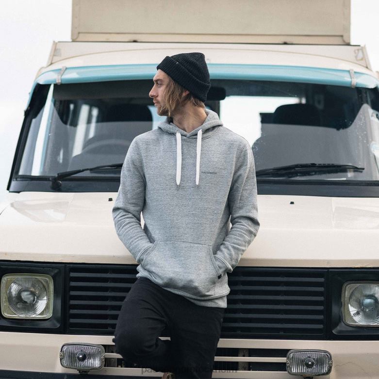 Passenger gjord för att ströva omkring återvunnen hoodie grå märgel D422J97 grå märgel