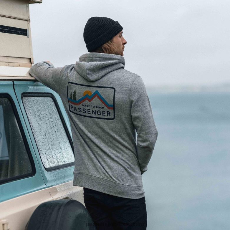 Passenger gjord för att ströva omkring återvunnen hoodie grå märgel D422J97 grå märgel