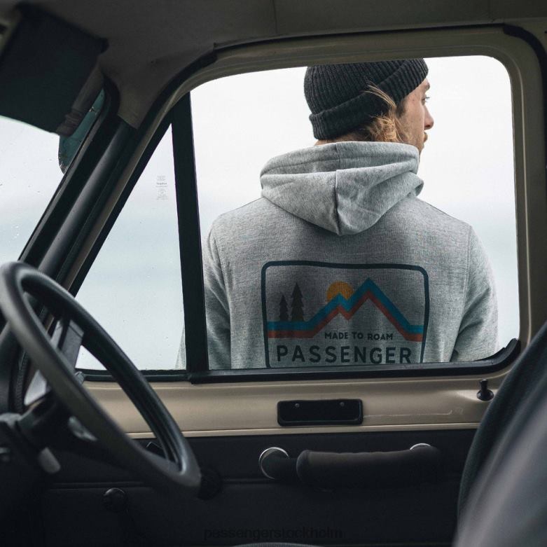 Passenger gjord för att ströva omkring återvunnen hoodie grå märgel D422J97 grå märgel