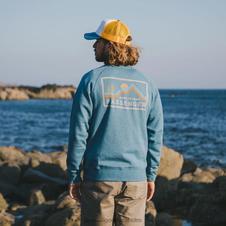 Passenger gjord för att ströva omkring återvunnen sweatshirt niagra blue marl D422J102 niagra blå märgel
