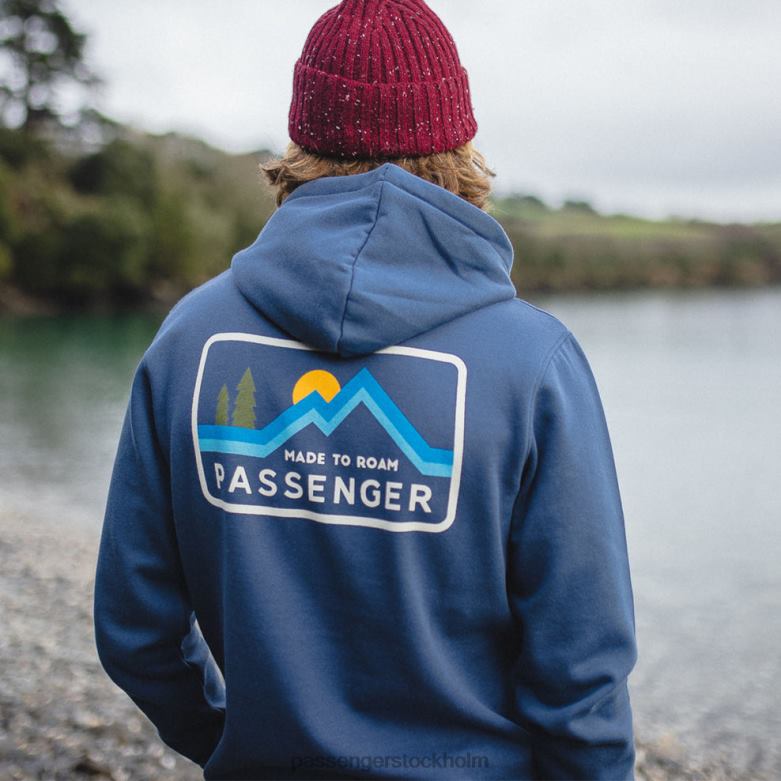 Passenger gjord för att ströva runt återvunnen hoodie mörk denim D422J103 mörk denim