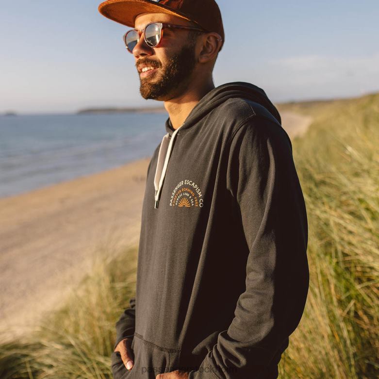 Passenger good vibes luvtröja i återvunnen bomull svart D422J144 svart