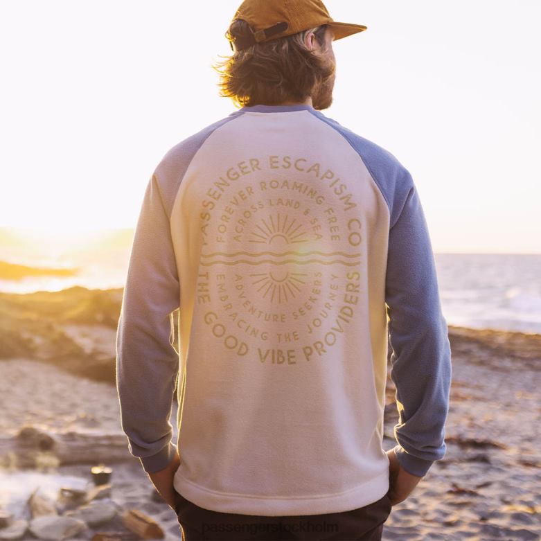 Passenger good vibes återvunnen polar fleece sweatshirt egret D422J66 hägrar