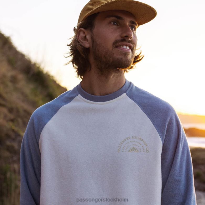 Passenger good vibes återvunnen polar fleece sweatshirt egret D422J66 hägrar