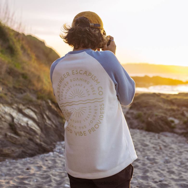 Passenger good vibes återvunnen polar fleece sweatshirt egret D422J66 hägrar