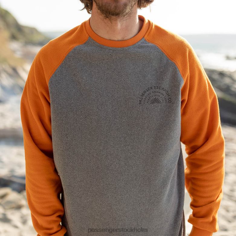 Passenger good vibes återvunnen polar fleece sweatshirt grå märgel D422J67 grå märgel