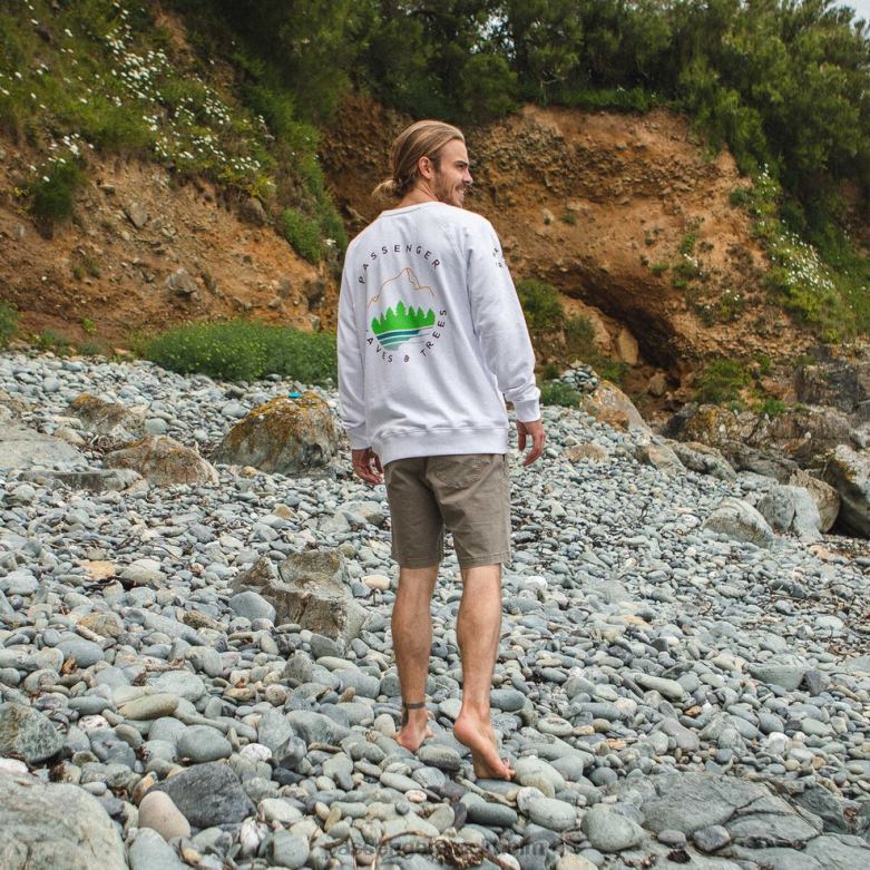 Passenger la paz återvunnen sweatshirt mjölkvit D422J137 mjölkvitt