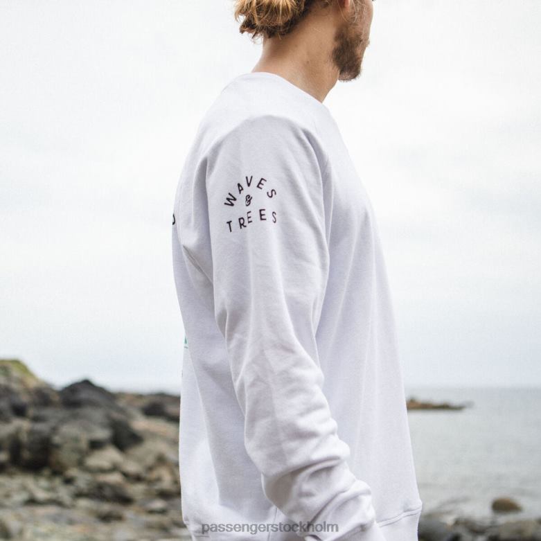 Passenger la paz återvunnen sweatshirt mjölkvit D422J137 mjölkvitt