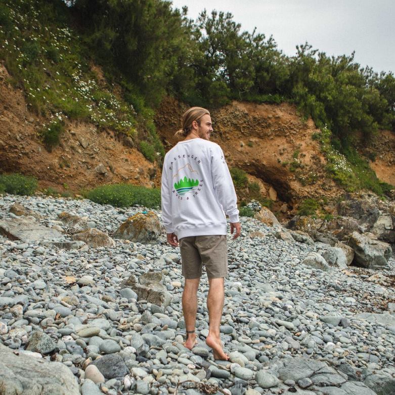 Passenger la paz återvunnen sweatshirt mjölkvit D422J137 mjölkvitt