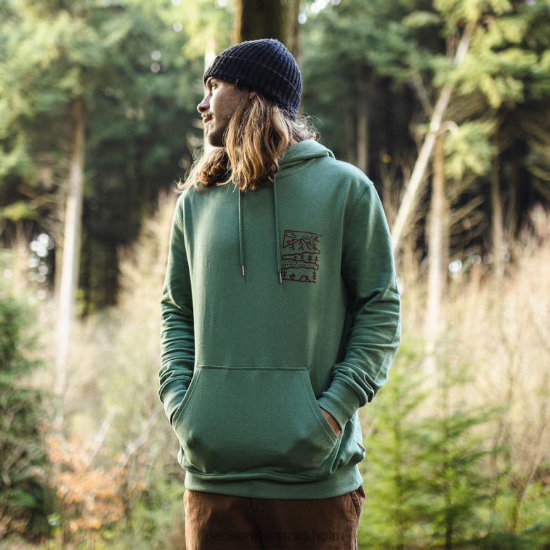 Passenger natur hampa hoodie mörk murgröna D422J75 mörk murgröna