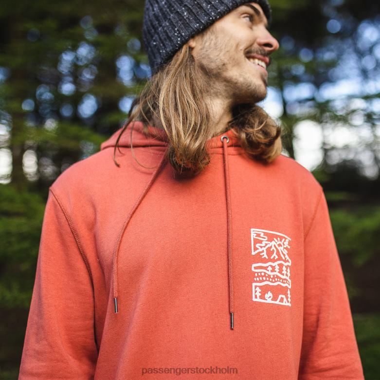Passenger natur hampa hoodie varm sås D422J122 stark sås