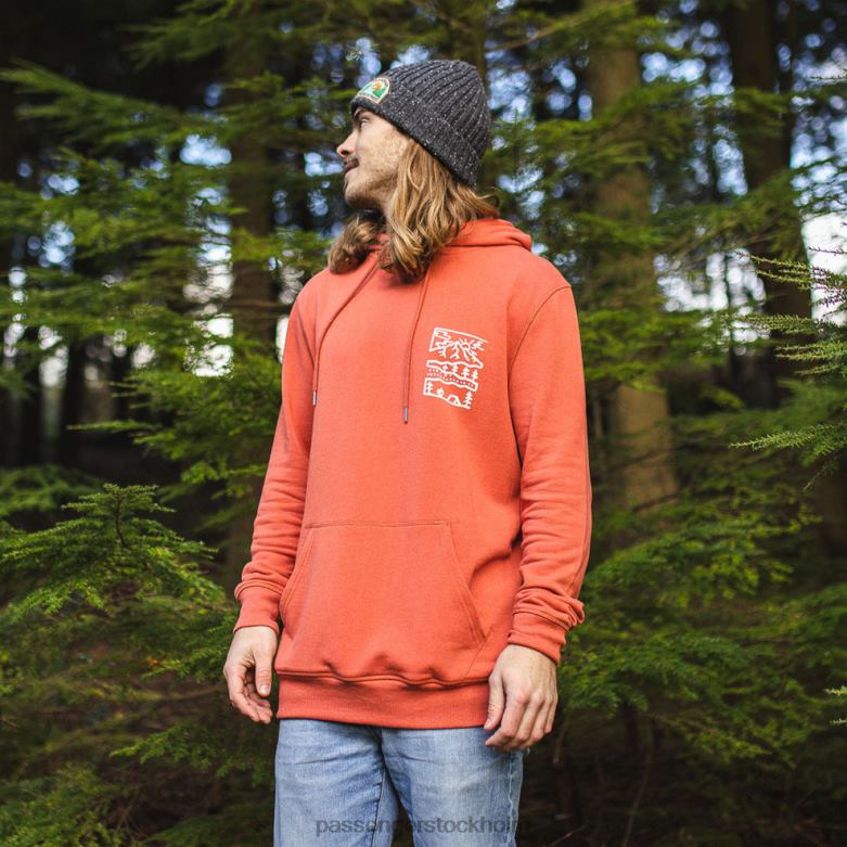 Passenger natur hampa hoodie varm sås D422J122 stark sås