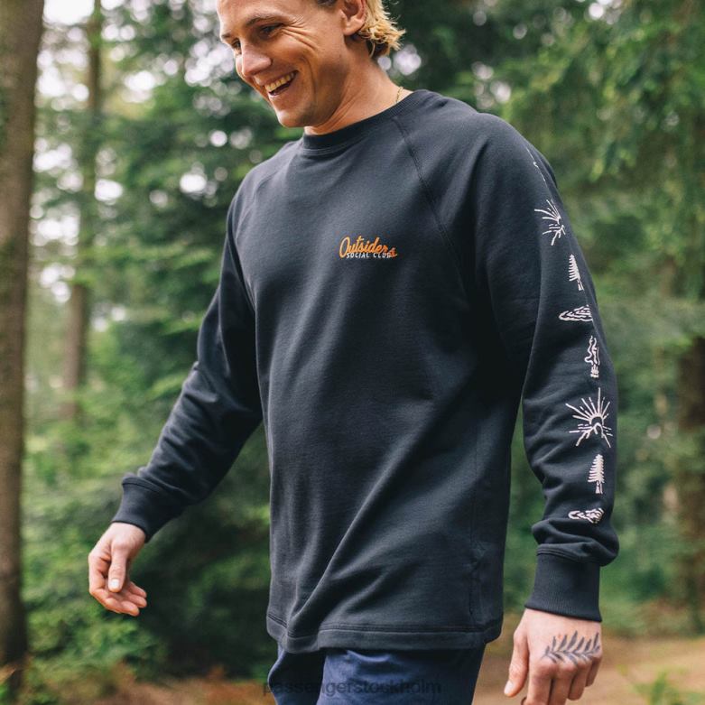 Passenger osc sweatshirt i återvunnen bomull svart D422J112 svart