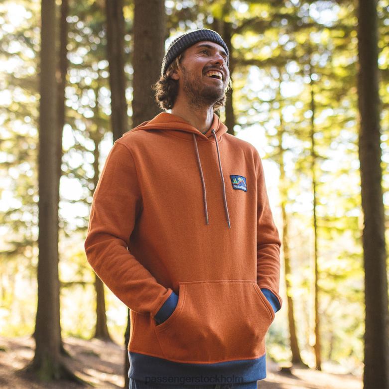 Passenger överlägsen återvunnen hoodie picante marl D422J132 picante märgel