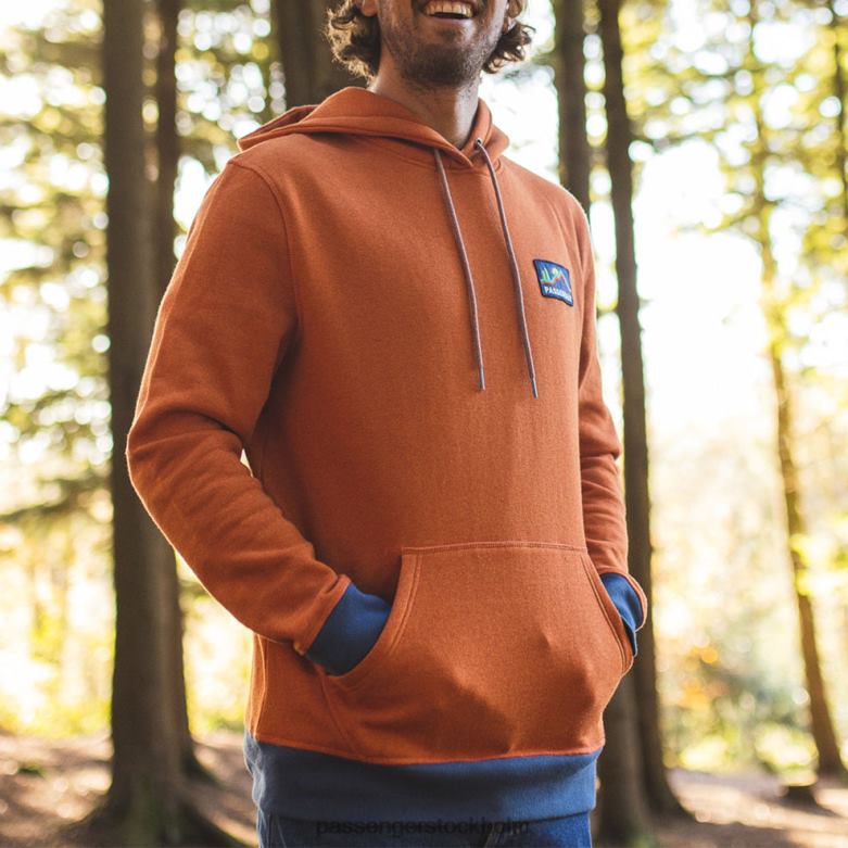 Passenger överlägsen återvunnen hoodie picante marl D422J132 picante märgel