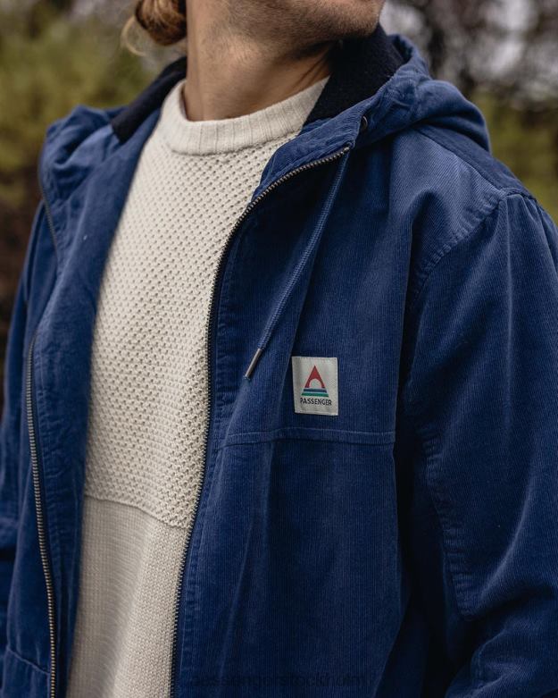 Passenger horizon cord jacka mörk denim D422J156 mörk denim
