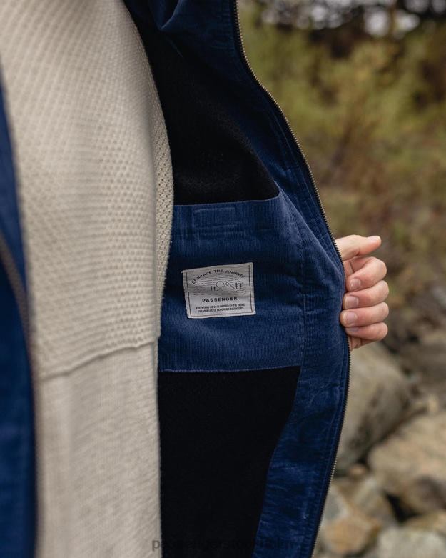 Passenger horizon cord jacka mörk denim D422J156 mörk denim