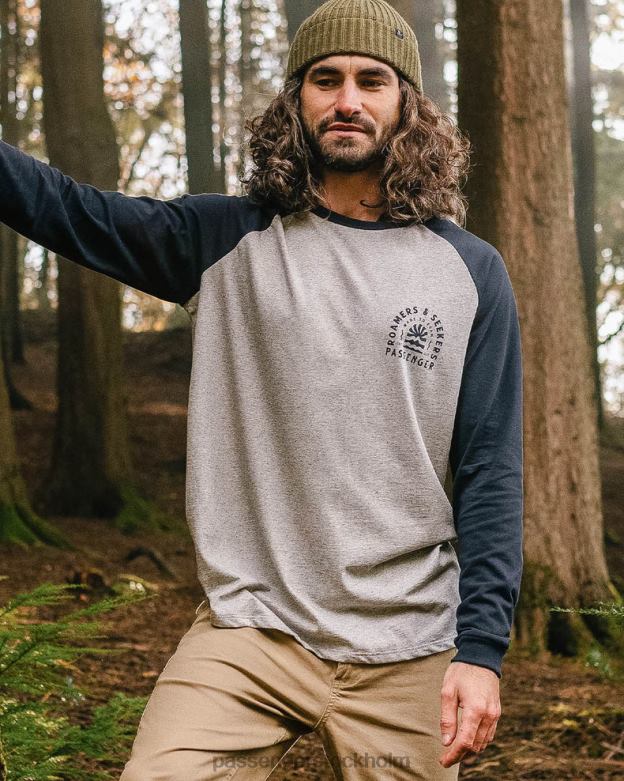 Passenger Evenfall återvunnen bomull ls t-shirt djup marinblå D422J216 djup marin