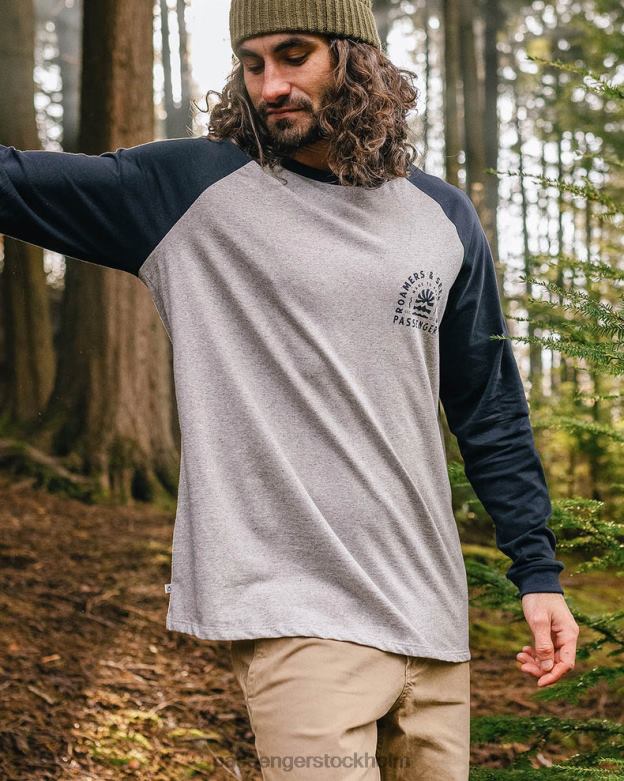 Passenger Evenfall återvunnen bomull ls t-shirt djup marinblå D422J216 djup marin