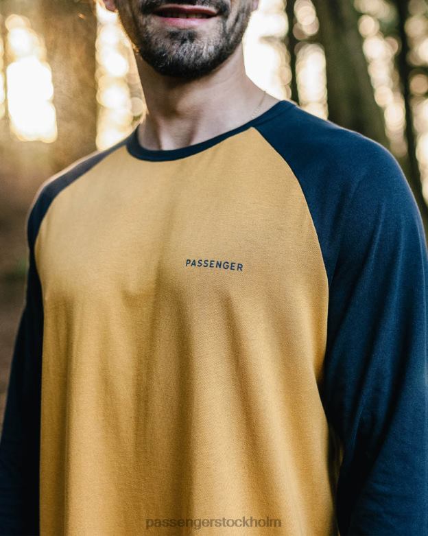Passenger gjord för att ströva omkring i återvunnen bomull ls t-shirt dammig ockra D422J222 dammig ockra