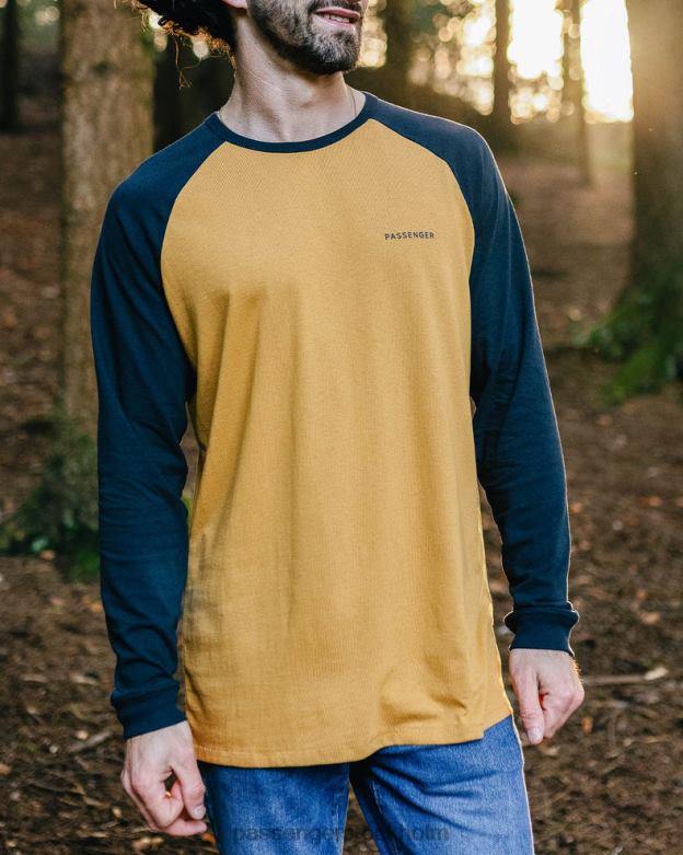 Passenger gjord för att ströva omkring i återvunnen bomull ls t-shirt dammig ockra D422J222 dammig ockra