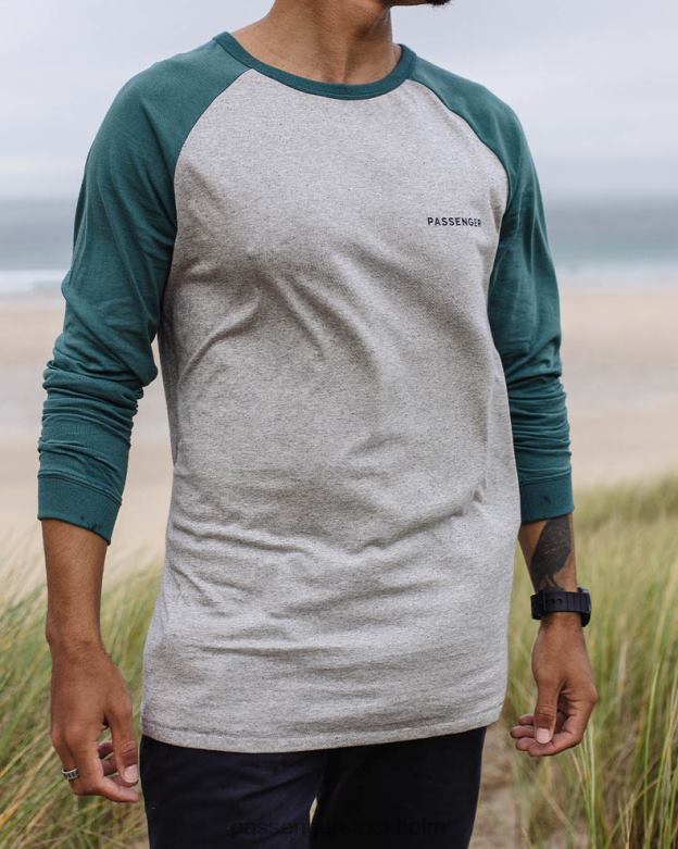 Passenger gjord för att ströva omkring i återvunnen bomull ls t-shirt grå märgel D422J233 grå märgel