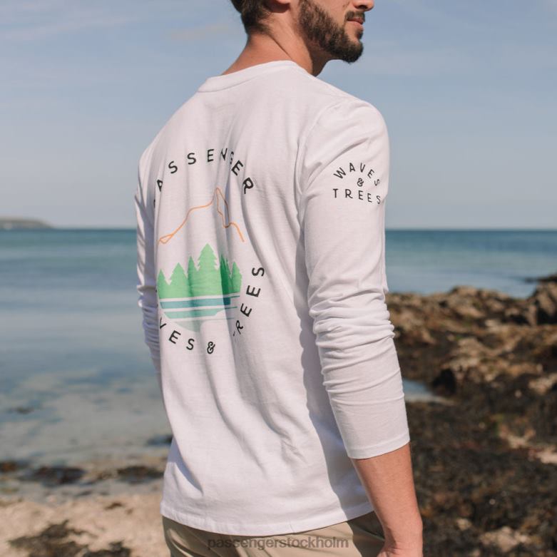 Passenger la paz återvunnen ls t-shirt vit D422J234 vit