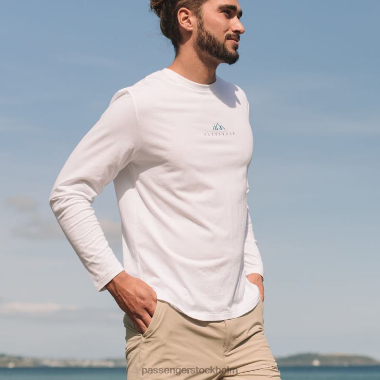 Passenger ny skog återvunnen ls t-shirt vit D422J225 vit